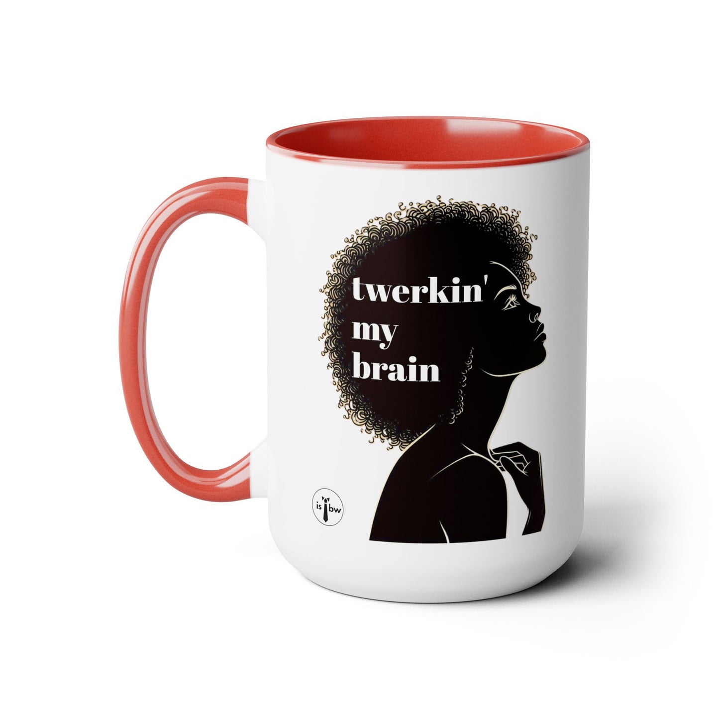 twerkin' my brain - Two-Tone Coffee Mug, 15oz