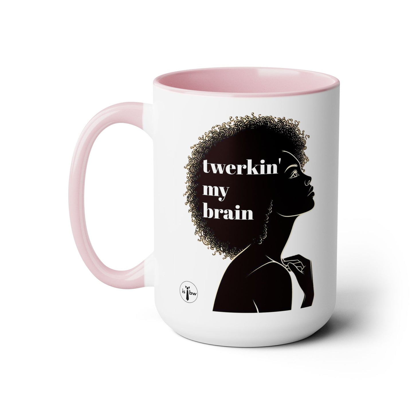 twerkin' my brain - Two-Tone Coffee Mug, 15oz